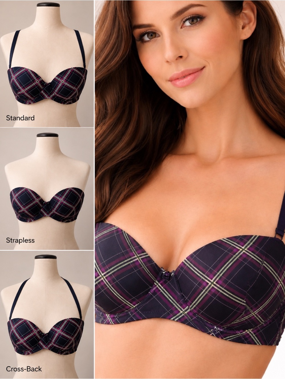 BCBGeneration Convertible Strapless Bra Multiway Underwire 34C NWOT